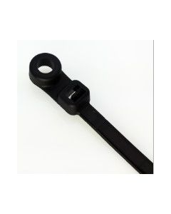 110868 Cable Tie Screw Mount 8 In 50 Lb UV Black 100/Bag (CT14089) (29006)