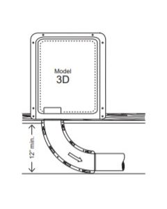 3D - DRYER BOX DOWNFLOW 3-1/2" 2X4 WALL (7632)