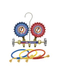 QS4L5H - 2-V BRASS MANIFOLD LPF WITH 5' SOFT MAGIC BARRIER HOSES