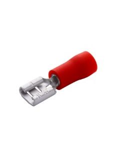 112770 Disconnect Female AWG 22-16 Red 1/4 PVC 50/Bag (T11915) (29001)