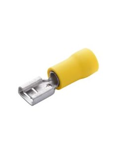 112684 Disconnect Female AWG 12-10 Yellow 1/4 PVC 17/Bag (T11917) (29002)