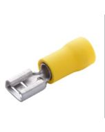 112769 Disconnect Female AWG 12-10 Yellow 1/4 PVC 50/Bag (T11914) (28976)